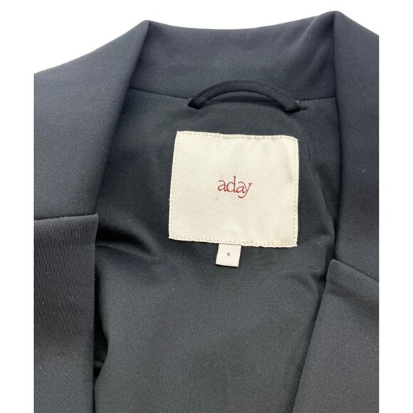 Aday Women's Soft Power Blazer Black Oversized Recycled Scuba Versatile Size S - Picture 7 of 9